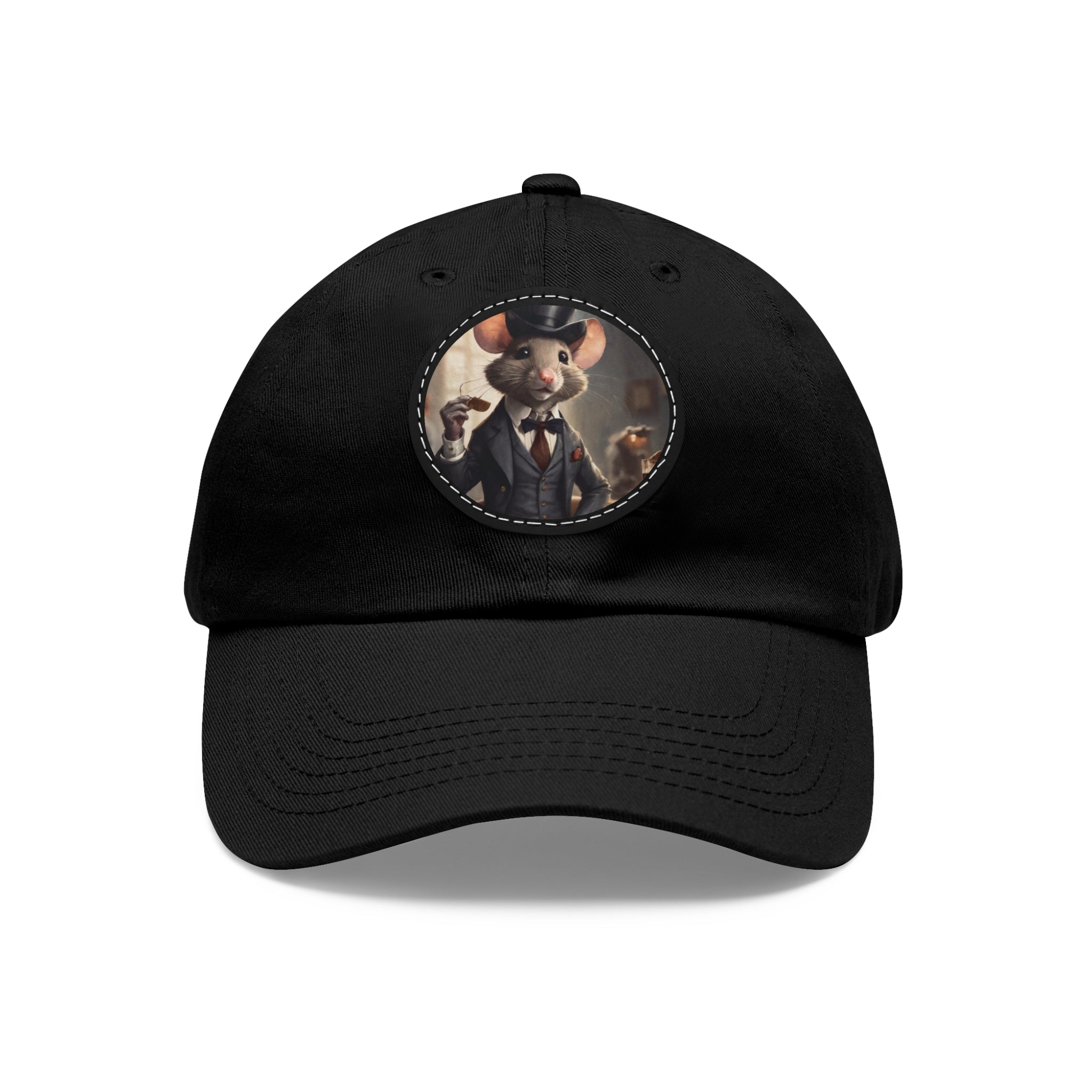 Quaint hat with leather patch
