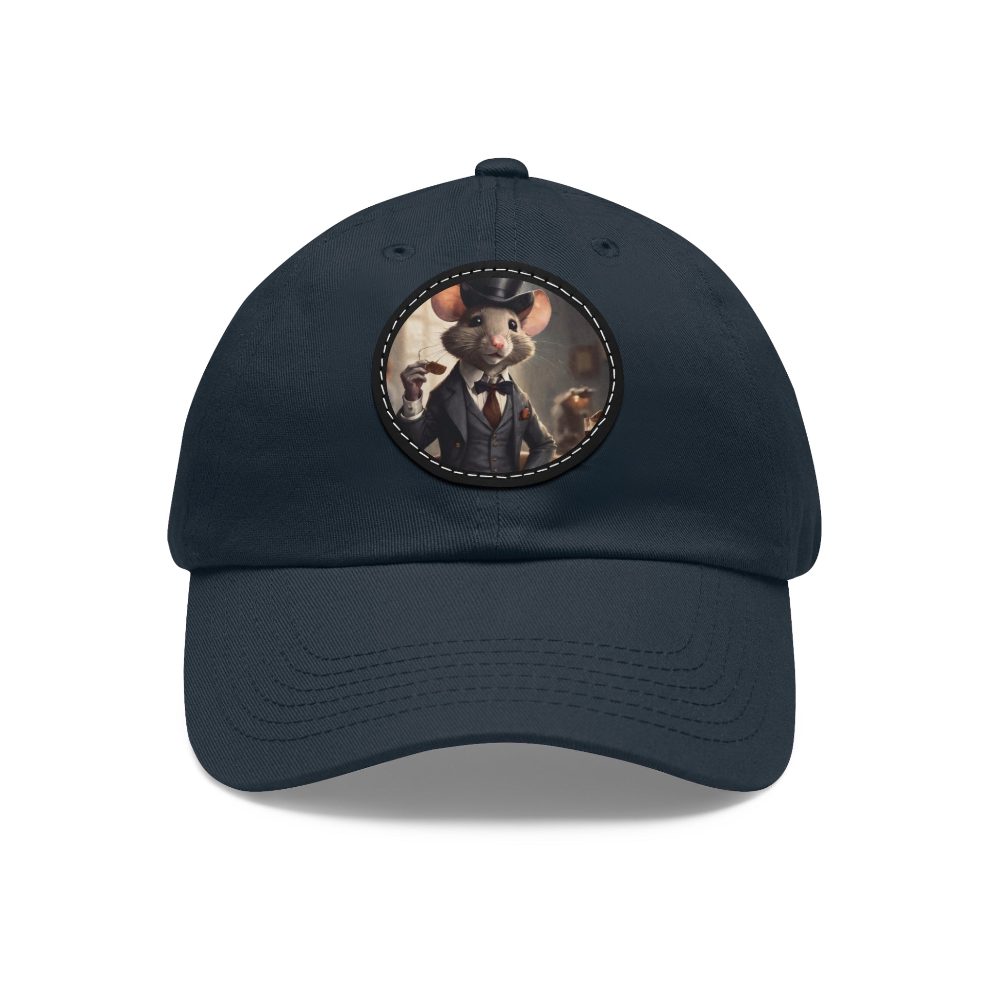 Quaint hat with leather patch