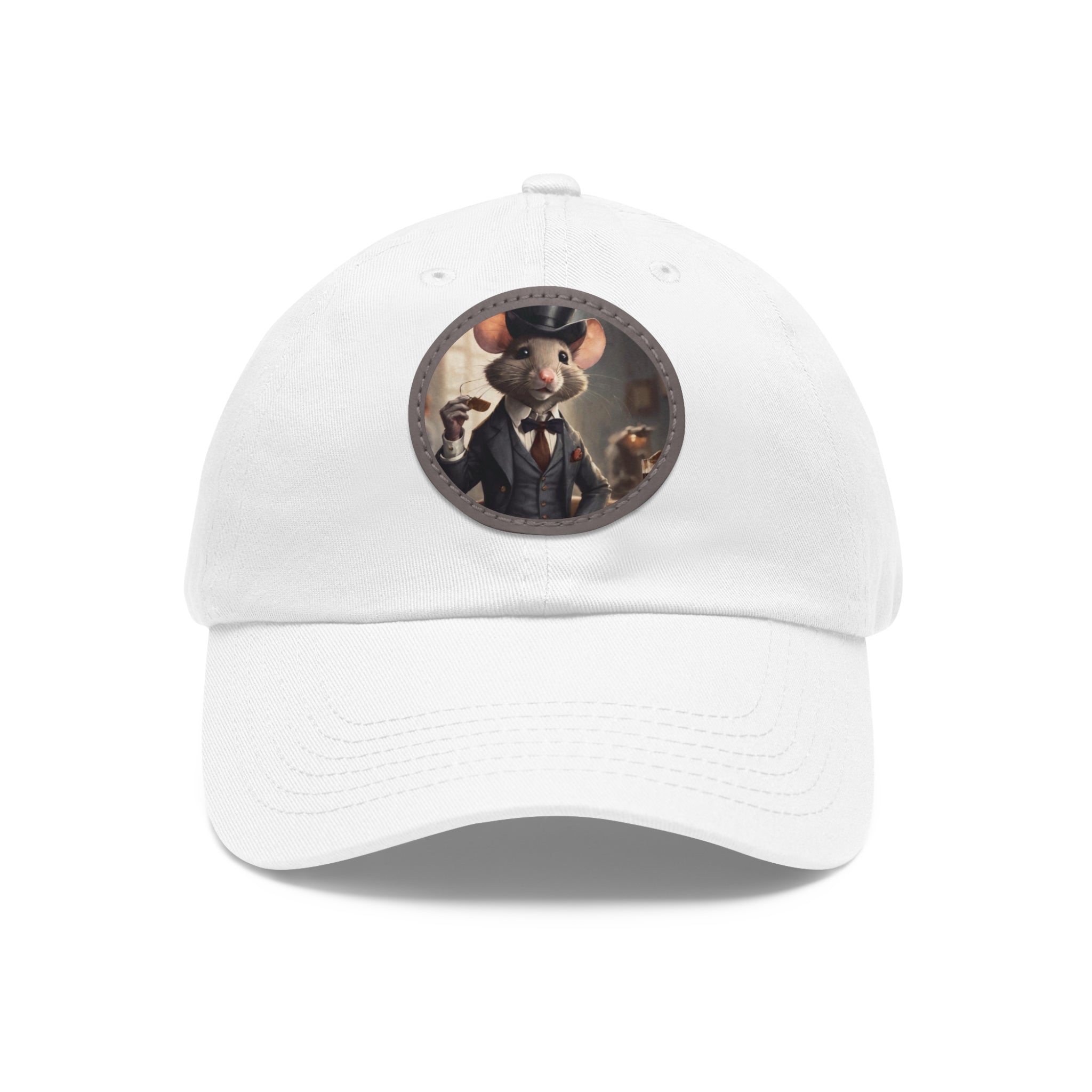 Quaint hat with leather patch