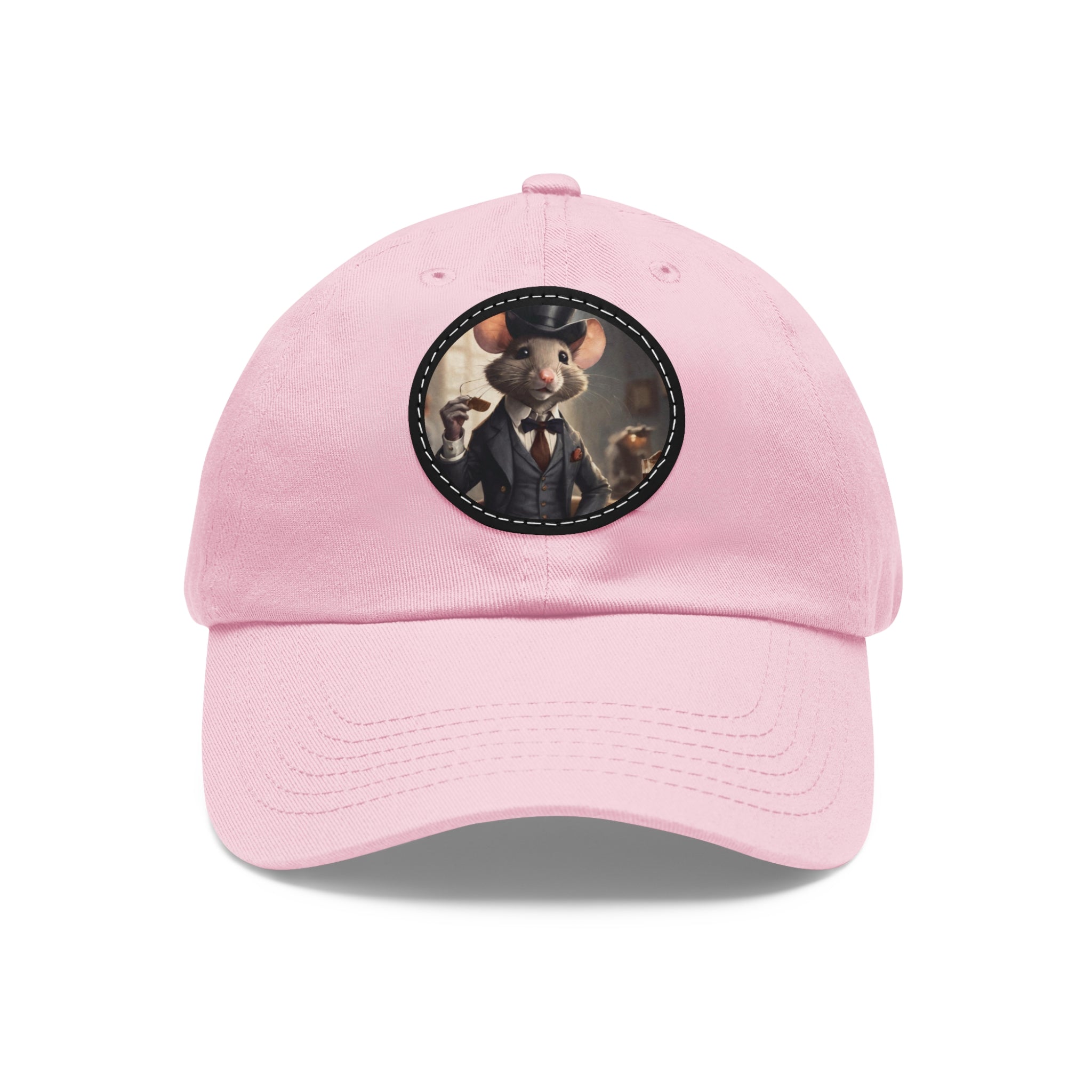Quaint hat with leather patch