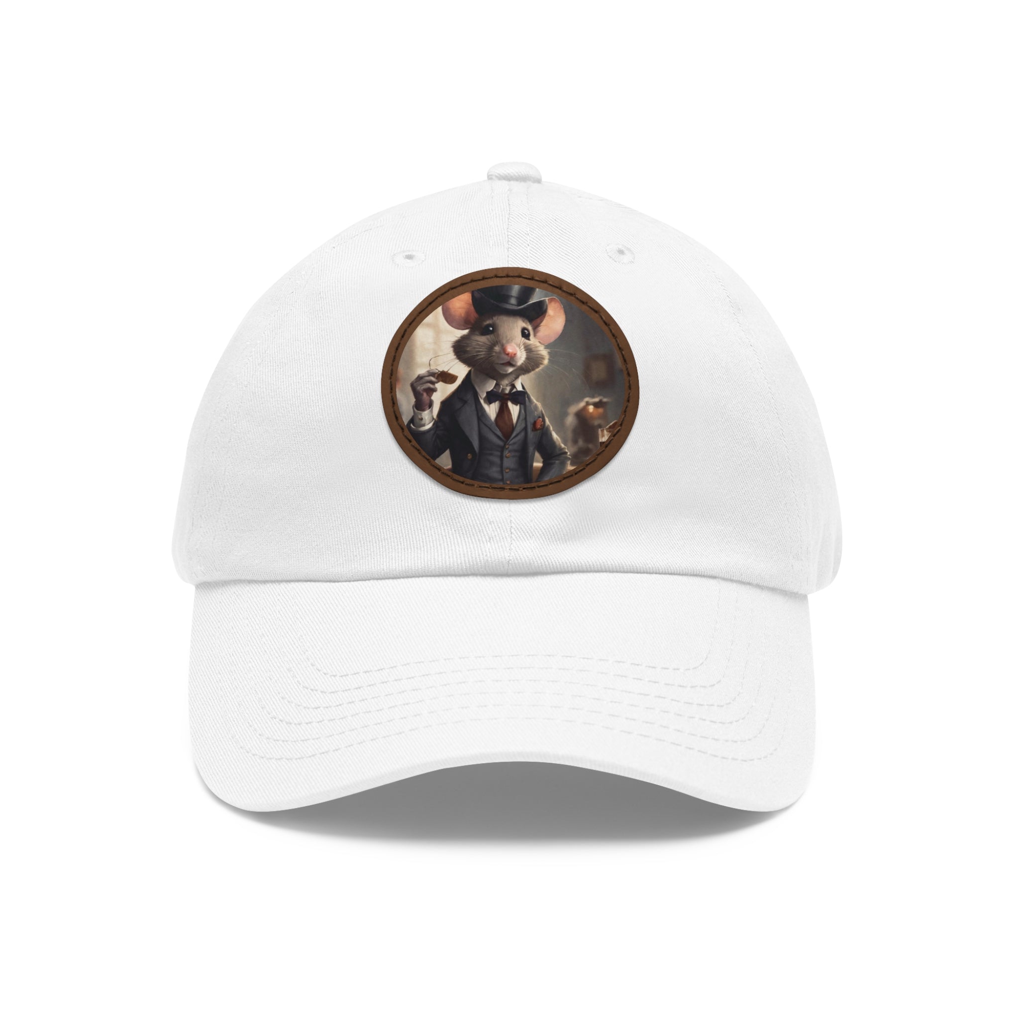Quaint hat with leather patch