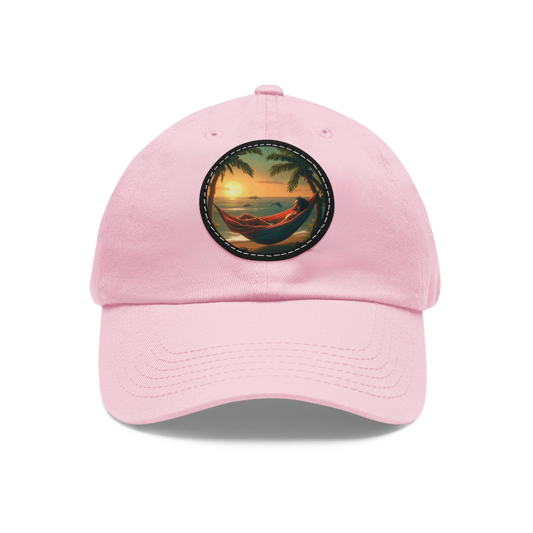 Leisure hat with leather patch