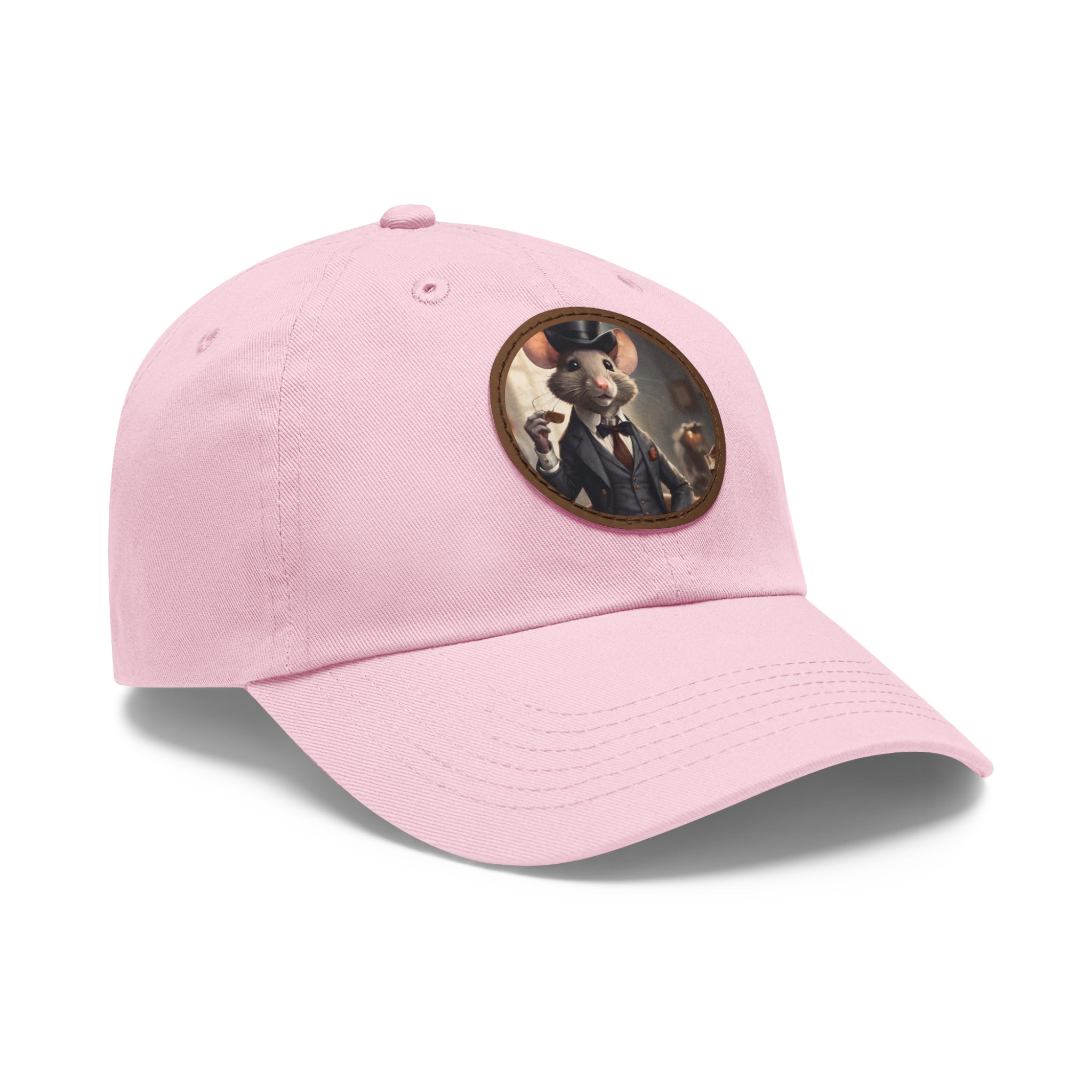 Quaint hat with leather patch