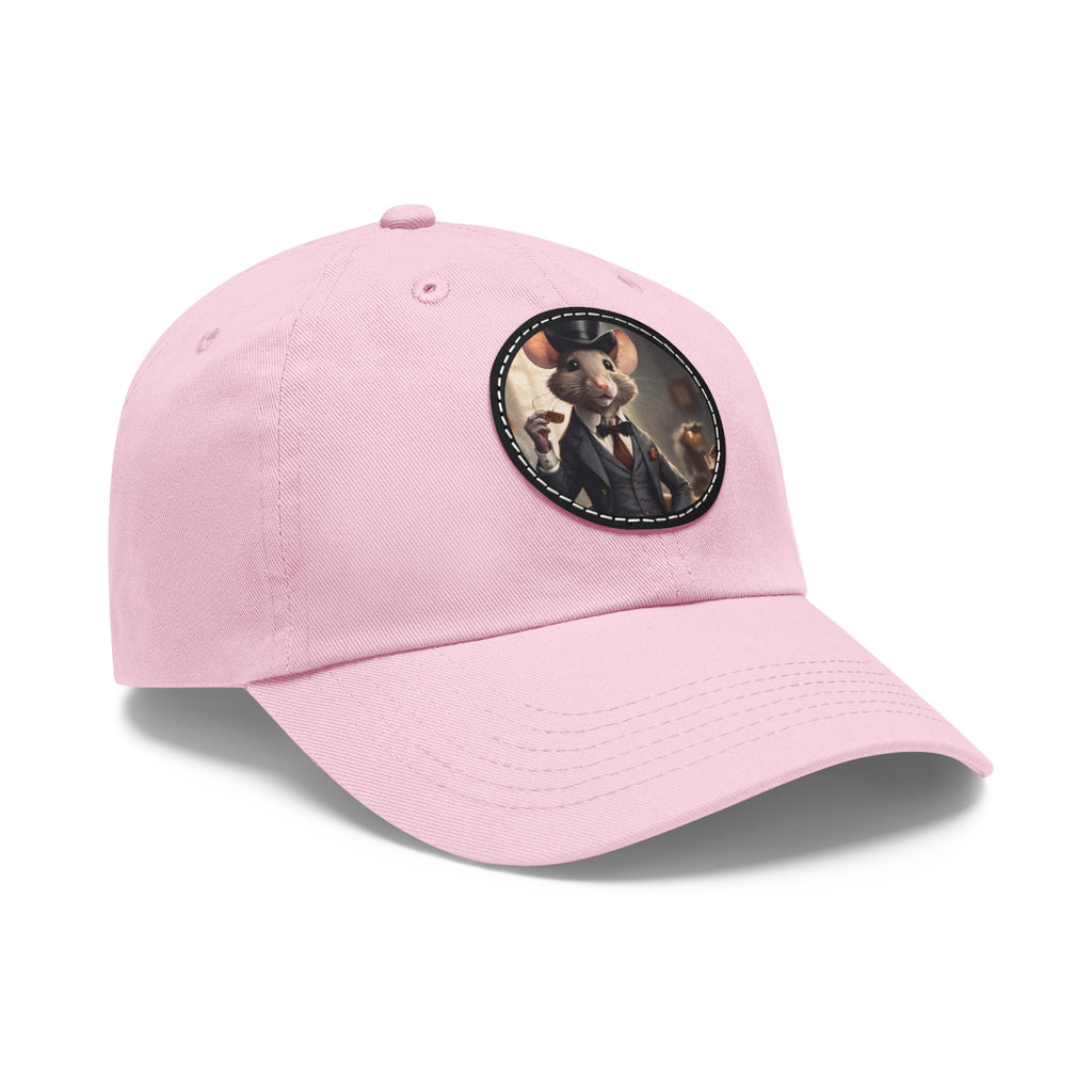 Quaint hat with leather patch