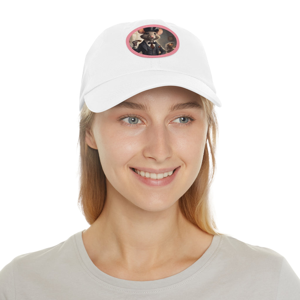 Quaint hat with leather patch