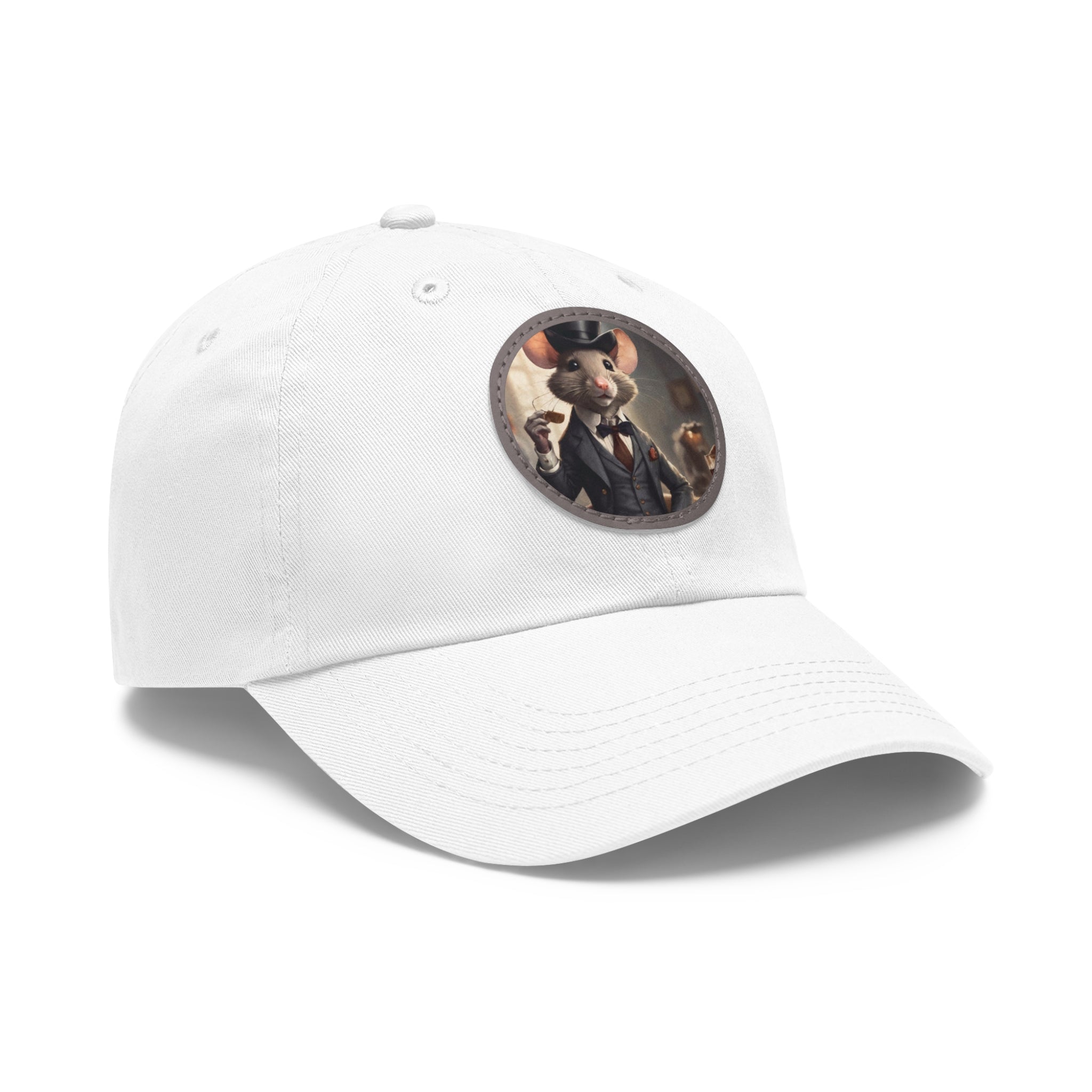 Quaint hat with leather patch