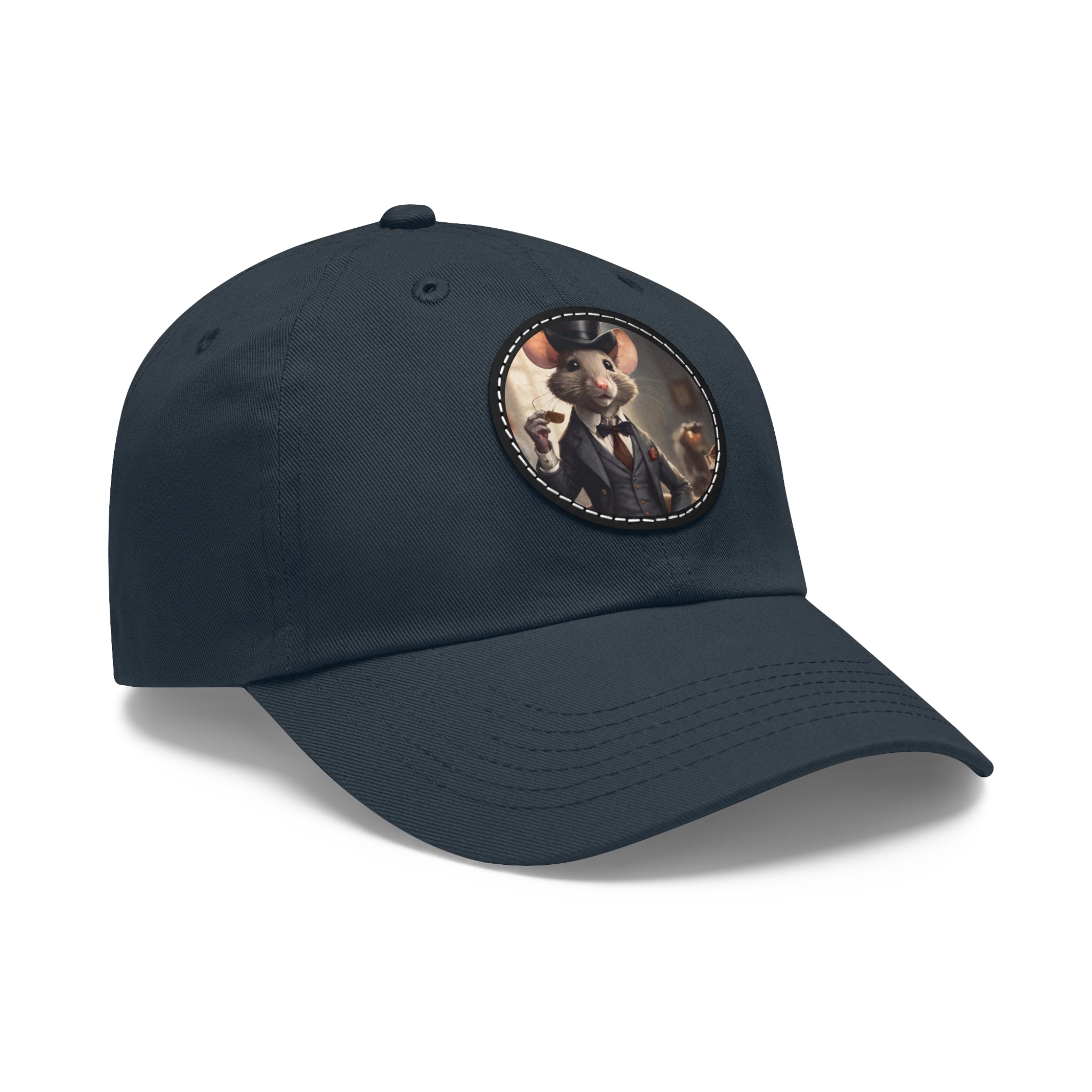 Quaint hat with leather patch