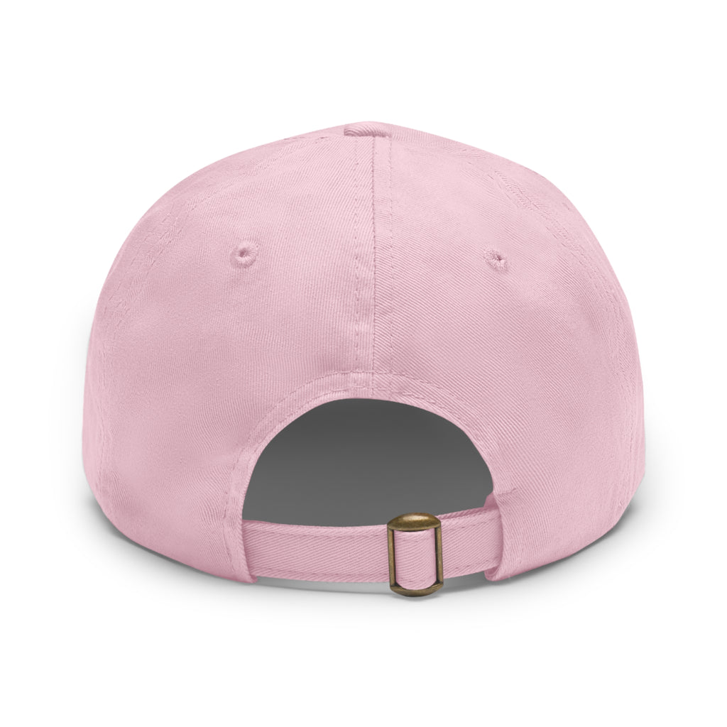 Leisure hat with leather patch