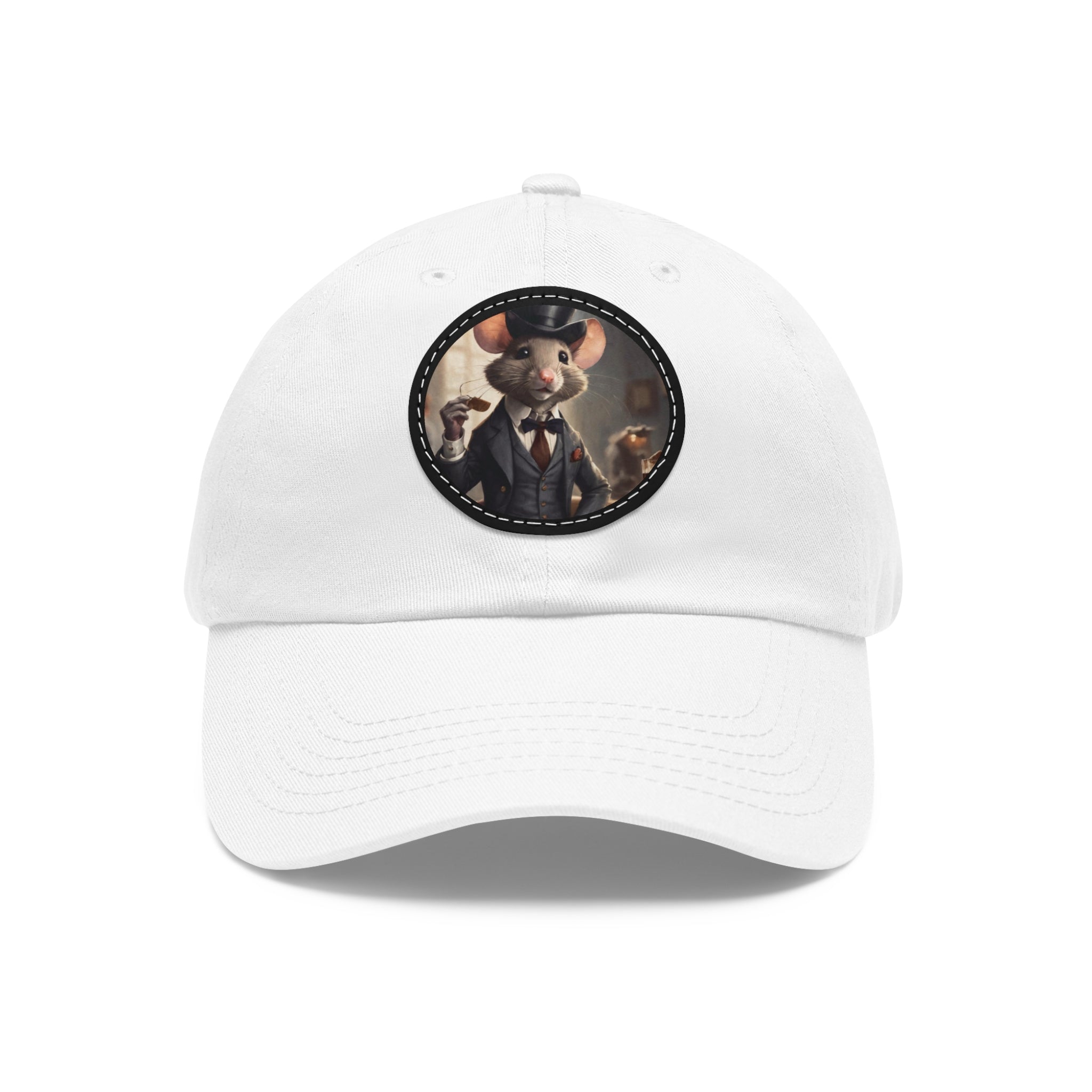 Quaint hat with leather patch