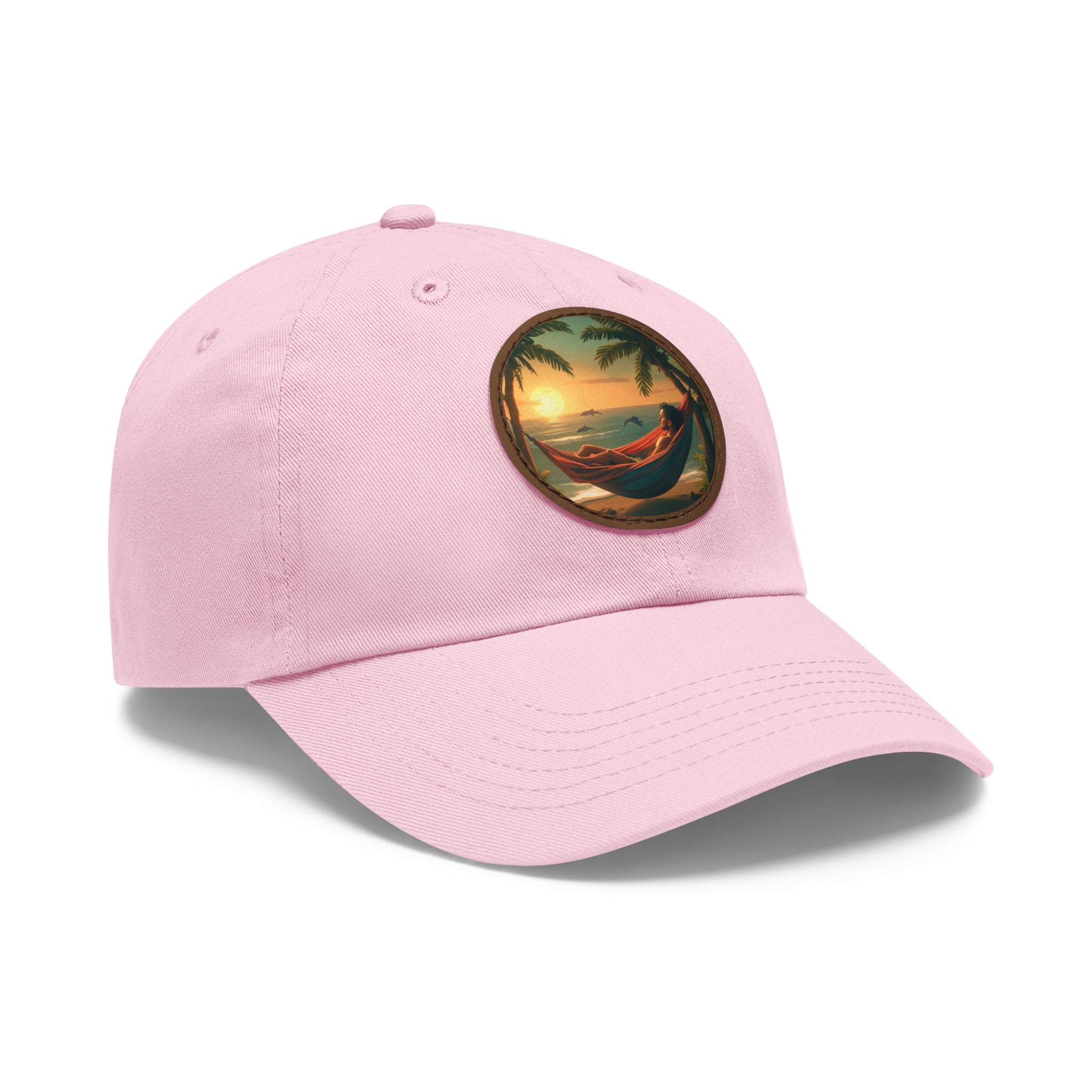 Leisure hat with leather patch