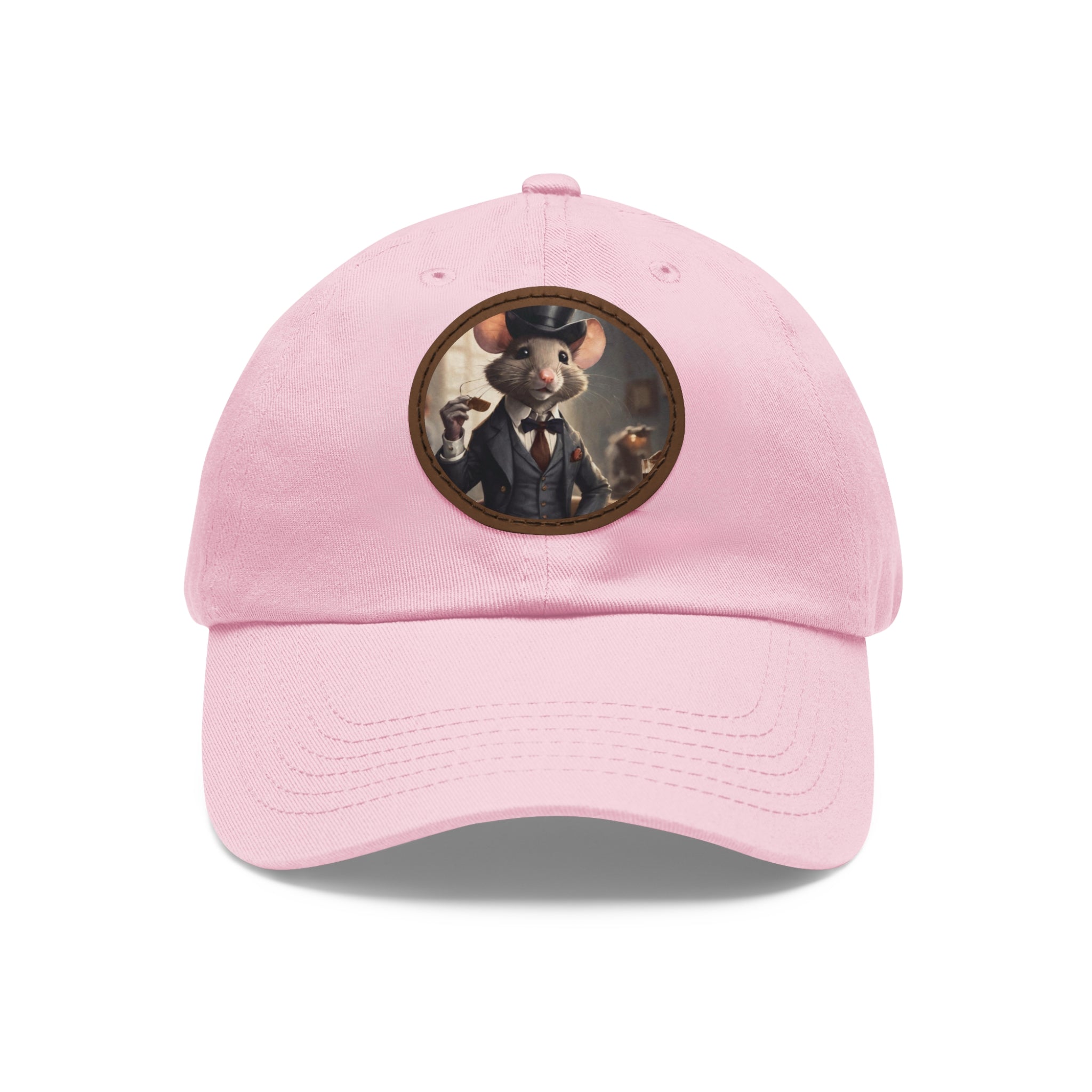 Quaint hat with leather patch