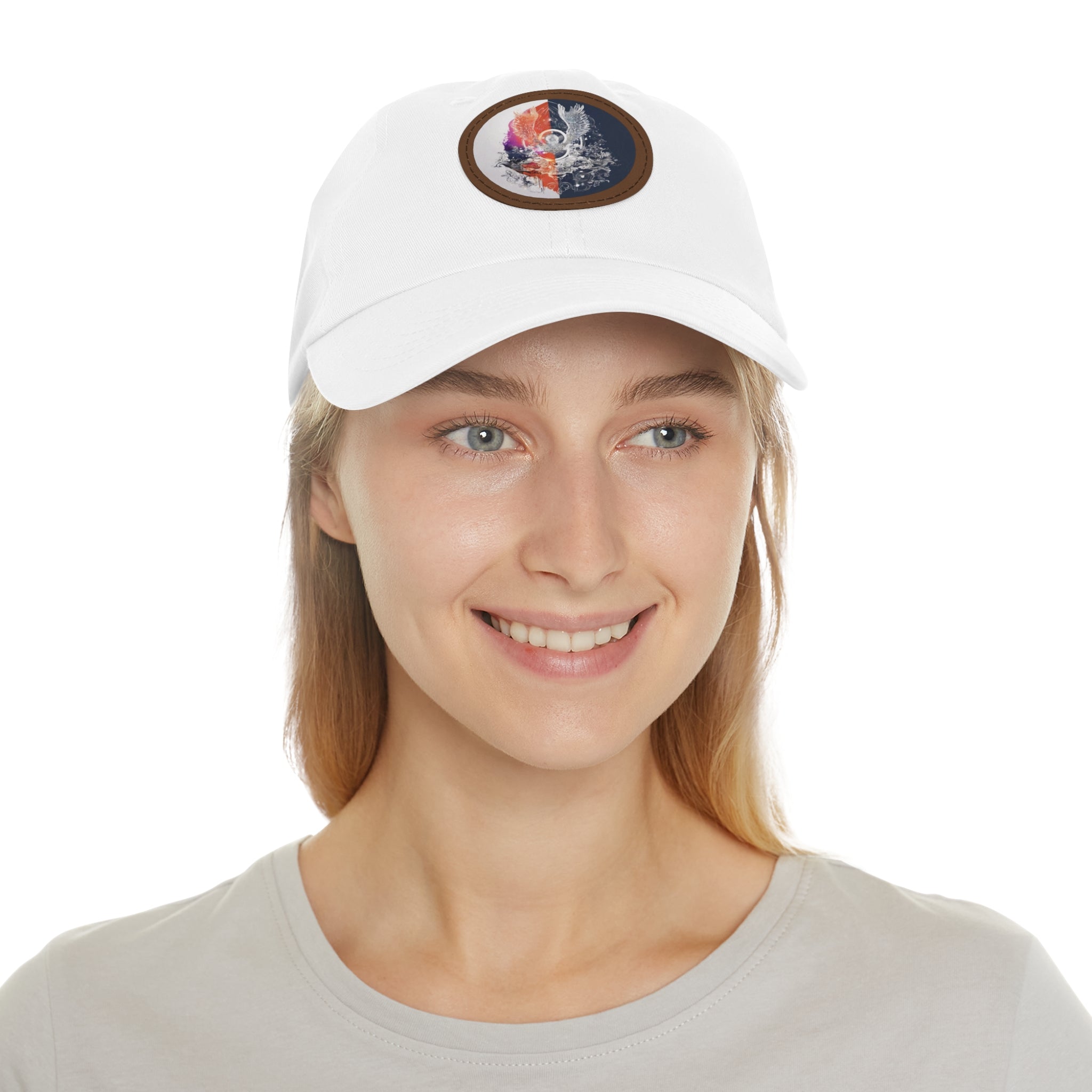 Angelic hat with leather patch